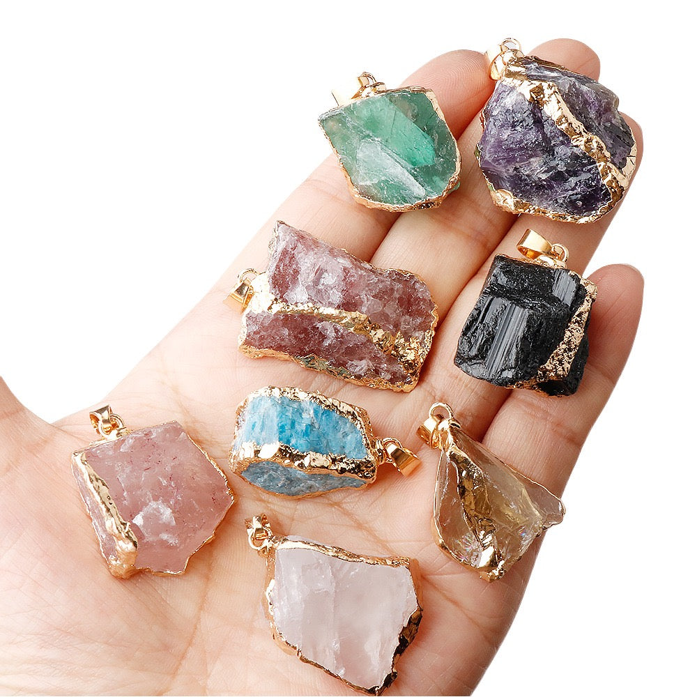 PREHNITE RAW CRYSTAL NECKLACE