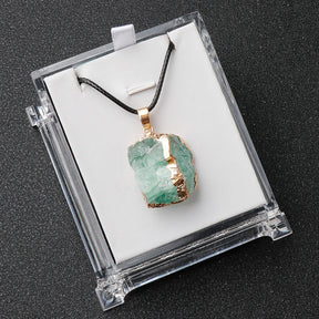 PREHNITE RAW CRYSTAL NECKLACE