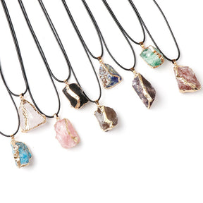 PREHNITE RAW CRYSTAL NECKLACE